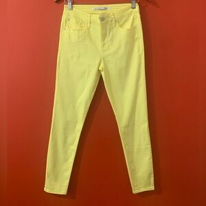 Celebrity Pink Women's Yellow Mid-Rise Ankle Skinny Jeans 5